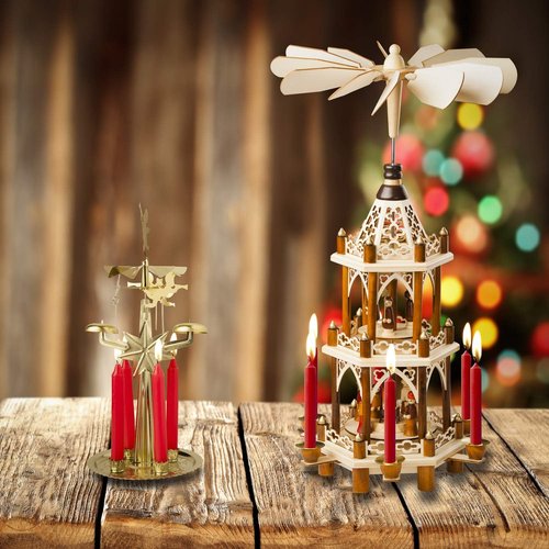 20pcs Christmas Tree Candles by [Brand Name] - Festive Decorations - 4 Inch x 0.5 Inch - 1.5 Hour Burn Time - Red