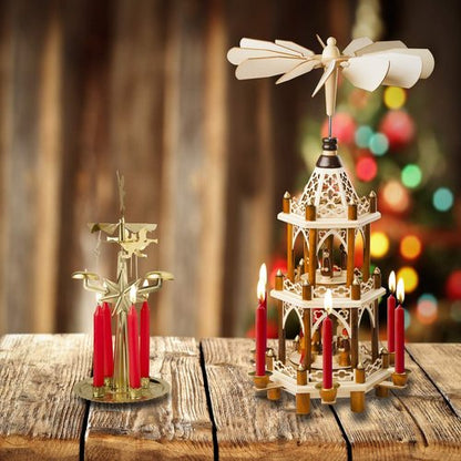 20pcs Christmas Tree Candles by [Brand Name] - Festive Decorations - 4 Inch x 0.5 Inch - 1.5 Hour Burn Time - Red