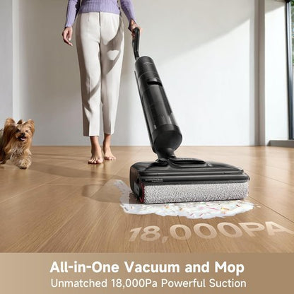 DREAME H12 Pro FlexReach Cordless Wet Dry Vacuum Cleaner - 180° Lie-Flat Design, Self-Cleaning, 50 Mins Runtime