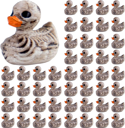 Skiennix Mini Duck Skeleton Figurines - 50Pcs Halloween Decor for Spooky Scenes | Tiny Resin Ducks