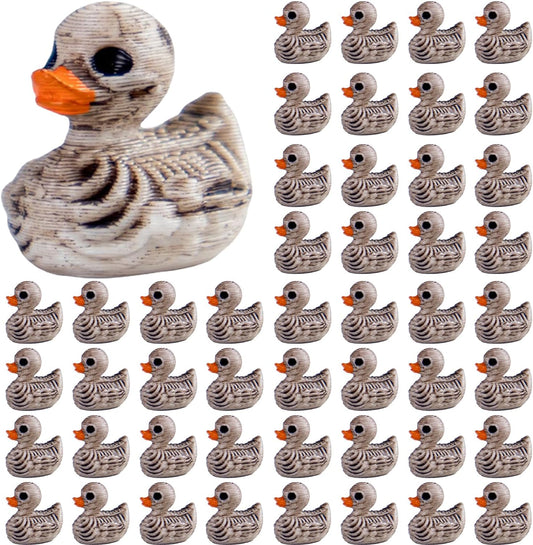 Skiennix Mini Duck Skeleton Figurines - 50Pcs Halloween Decor for Spooky Scenes | Tiny Resin Ducks