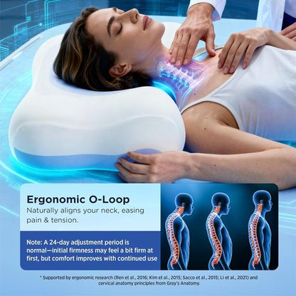 Bedsure Cervical Neck Pillow - Ergonomic Memory Foam for Side & Back Sleepers | Orthopedic Support for Pain Relief