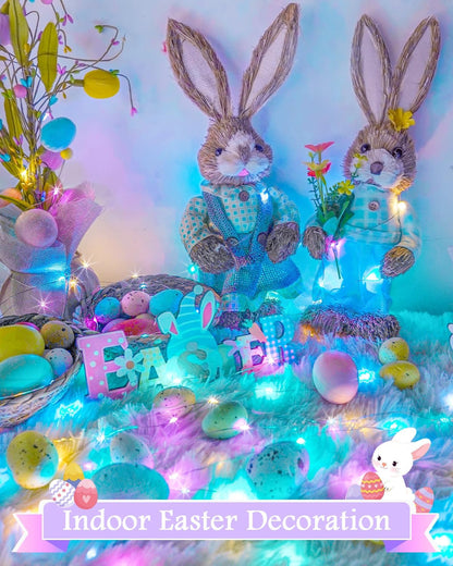 Skiennix 60LED Easter Fairy Lights - 20FT Waterproof Twinkle String Lights | Battery Operated with Timer for Indoor/Outdoor Spring Decor