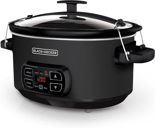 BLACK+DECKER 7-Quart Slow Cooker - Chalkboard Exterior, Locking Lid & 3 Heat Settings