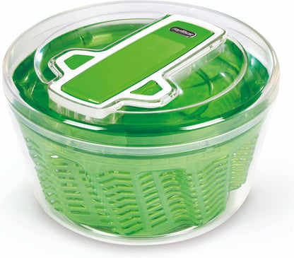 Zyliss Swift Dry Salad Spinner - Large Plastic Lettuce Washer & Dryer - Dishwasher Safe Green Colander