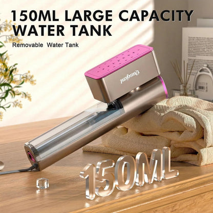 Skiennix Travel Steamer - 2-in-1 Handheld Iron with Fast 15s Heat-Up & 150ml Water Tank | Compact & Portable