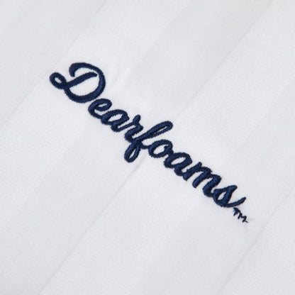 Dearfoams Bed Pillows,Set of 2 Standard/Queen Size, Luxurious Cotton Stripe Down Alternative Bed Pillows,Supportive for Back, Side & Stomach Sleepers