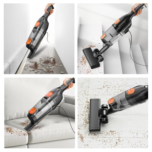 Vazone R6X Corded Stick Vacuum Cleaners for Home, 20Kpa Powerful Suction Stick Vacuum with 16Ft Cord, 2 in 1 Lightweight Handheld Vacuum Cleaner for Hardwood Floor Pet Hair