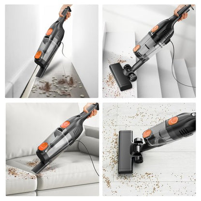 Vazone R6X Corded Stick Vacuum Cleaners for Home, 20Kpa Powerful Suction Stick Vacuum with 16Ft Cord, 2 in 1 Lightweight Handheld Vacuum Cleaner for Hardwood Floor Pet Hair