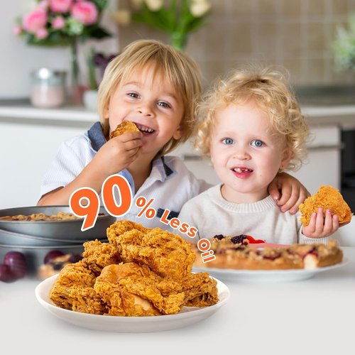 Kitchen In The Box 32QT Extra Large Air Fryer Toaster Oven - 21-in-1 Convection Oven with Rotisserie & Dehydrate, 1800W (Silver)
