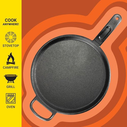 Lodge BOLD 12 Inch Cast Iron Griddle - Seasoned Design-Forward Cookware for Perfect Cooking