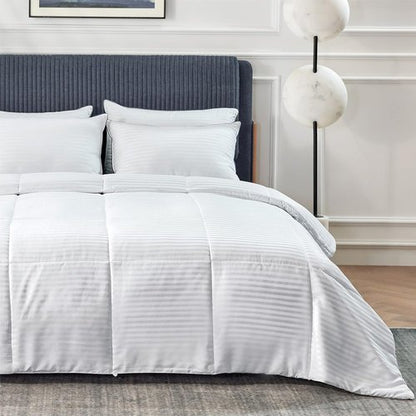 Bedsure Duvet Insert - Lightweight Quilted Cooling Comforter | Down Alternative, Queen Size, White, 88x88 Inches