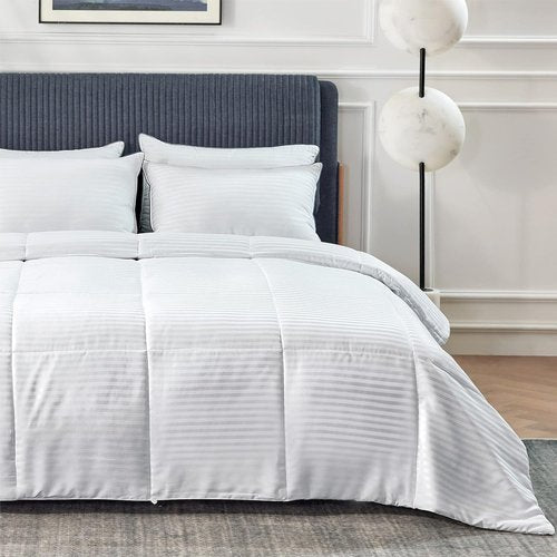 Bedsure Duvet Insert - Lightweight Quilted Cooling Comforter | Down Alternative, Queen Size, White, 88x88 Inches