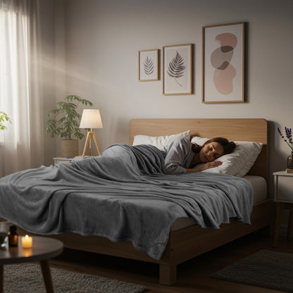 Utopia Bedding Fleece Blanket Twin XL Size Grey 300GSM Luxury Anti-Static Fuzzy Soft Microfiber Dorm Bed Blanket (90x76 Inch)