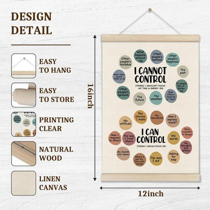 DOI-LANEE Calming Strategies Poster - Inspirational Mental Health Wall Art 16x12 Inch | Motivational Decor for Therapy Offices