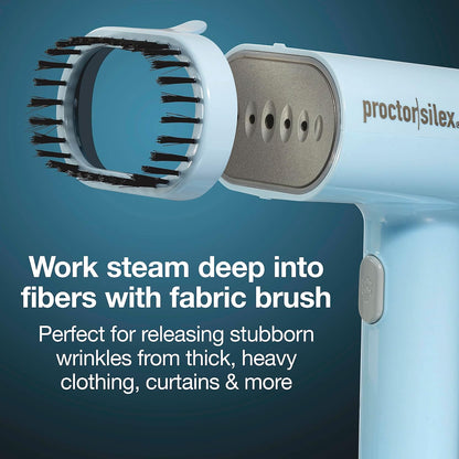 Proctor Silex Compact Travel Iron - Portable Garment Steamer for Quick Touch-Ups | 1200 Watts, Blue