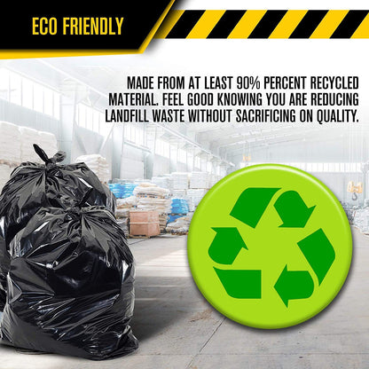 Ultrasac Heavy-Duty 33 Gallon Drawstring Trash Bags - 1.4 MIL | 33.5" x 38" | Pack of 86 for Home & Outdoor Use