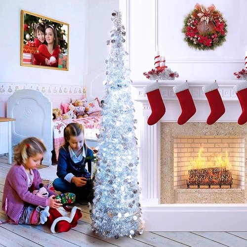JMEXSUSS 33ft LED White Christmas Lights - 100 Twinkling Fairy Lights | Waterproof Indoor/Outdoor Decor