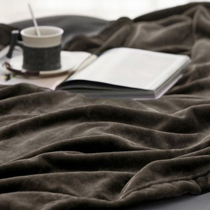 Bedsure GentleSoft Brown Fleece Blanket - King Size Plush Cozy Microfiber, 108x90 Inches