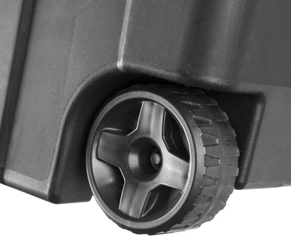 Regine Switzerland Extra Large 40-Gallon Plastic Storage Bin - Durable with Wheels & Handle, Black | Pack of 2