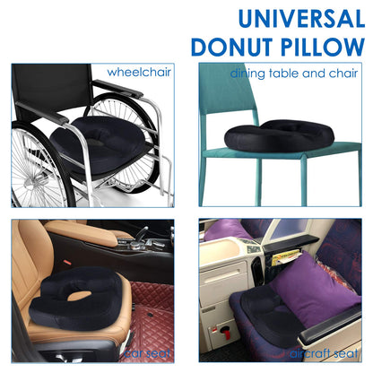 Donut Pillow for Tailbone Pain XL Cool Gel Hemorrhoid Pillow Donut Cushion Doughnut Pillow for Tailbone Hemorrhoids Postpartum Pregnancy Donut Seat Cushion Women Men Hemmoroid Cushion Memory Foam