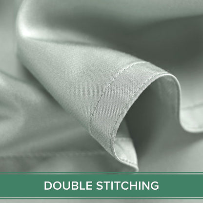 Pure Bamboo Split King Sheets - 100% Organic Viscose Bed Sheet Set, Soft & Cooling, Sea Glass Color
