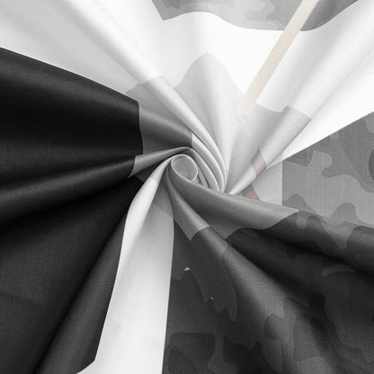 Litabel Black and Grey Modern Shower Curtain for Bathroom, Geometric Art Decor Waterproof Bath Curtain, Abstract Fabric Shower Curtain Sets for Home Decor, 72x72 Inch