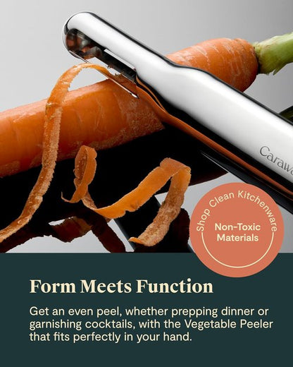 Caraway Vegetable Peeler - Ergonomic Non-Toxic Stainless Steel Kitchen Tool - Essential for Cooking