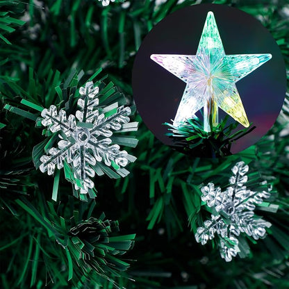 Juegoal 3 ft Pre-Lit Green Artificial Christmas Tree with Color Changing Lights - Variation Regular Christmas Tree+3ft