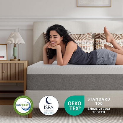 Novilla King Size Mattress - 10 Inch Gel Memory Foam for Pressure Relief & Cool Sleep | CertiPUR-US Certified