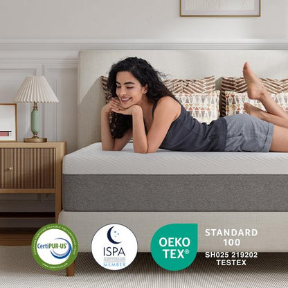 Novilla King Size Mattress 10 Inch, Gel King Memory Foam Mattress in a Box with Comfort Foam for Pressure Relief & Body Support & Cool Night Sleep, CertiPUR-US Certified