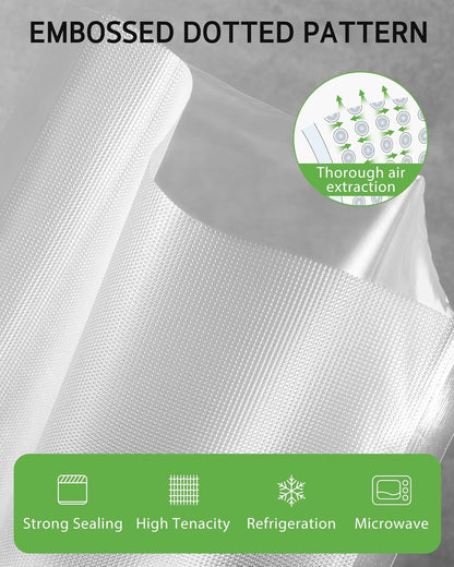 Syntus Vacuum Sealer Bags Roll - 11" x 150' Heavy-Duty BPA-Free Food Storage with Cutter