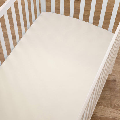 American Baby Company 3 Pack Natural Cotton Fitted Mini Crib Sheets - Soft, Breathable, 38" x 24", Beige
