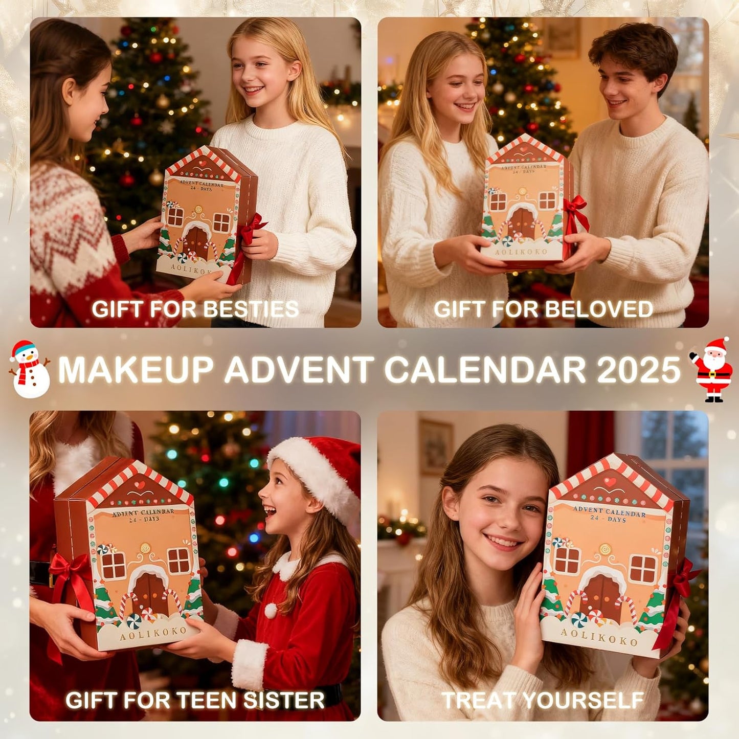 Skiennix Makeup Advent Calendar 2025 - 24 Days of Surprises | Perfect Christmas Gift Set for Women & Teens