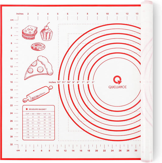 Skiennix Silicone Pastry Baking Mat - Large 16x24 Inch Non-Stick Rolling Sheet for Cookies & Pizza