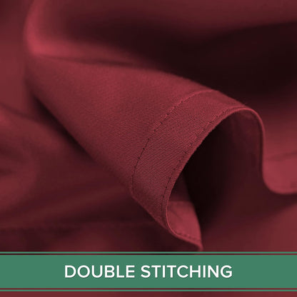 Pure Bamboo King Sheets - Luxuriously Soft 100% Organic Viscose Bed Sheet Set | Cooling & Durable (King, Merlot)