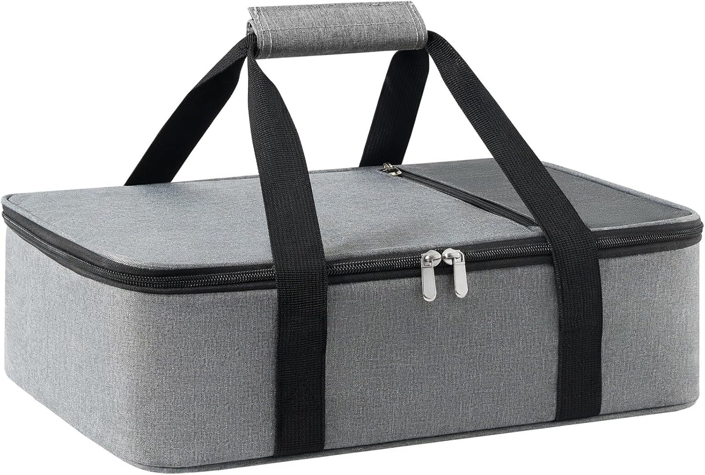 Skiennix Insulated Casserole Carrier - Versatile Hot & Cold Food Tote for Potlucks | Fits 9"x13" Dish - Grey