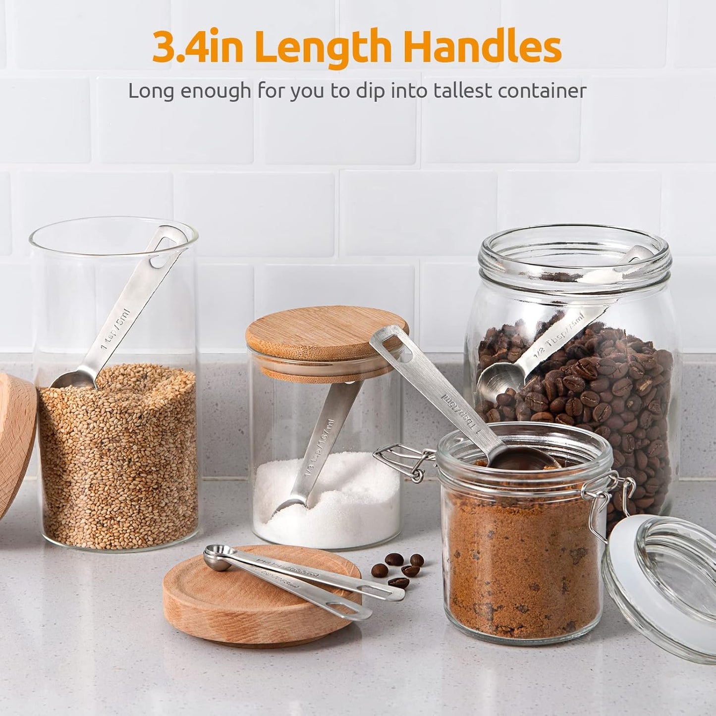 U-Taste 7-Piece Stainless Steel Measuring Spoons Set - Precision for Dry & Liquid Ingredients