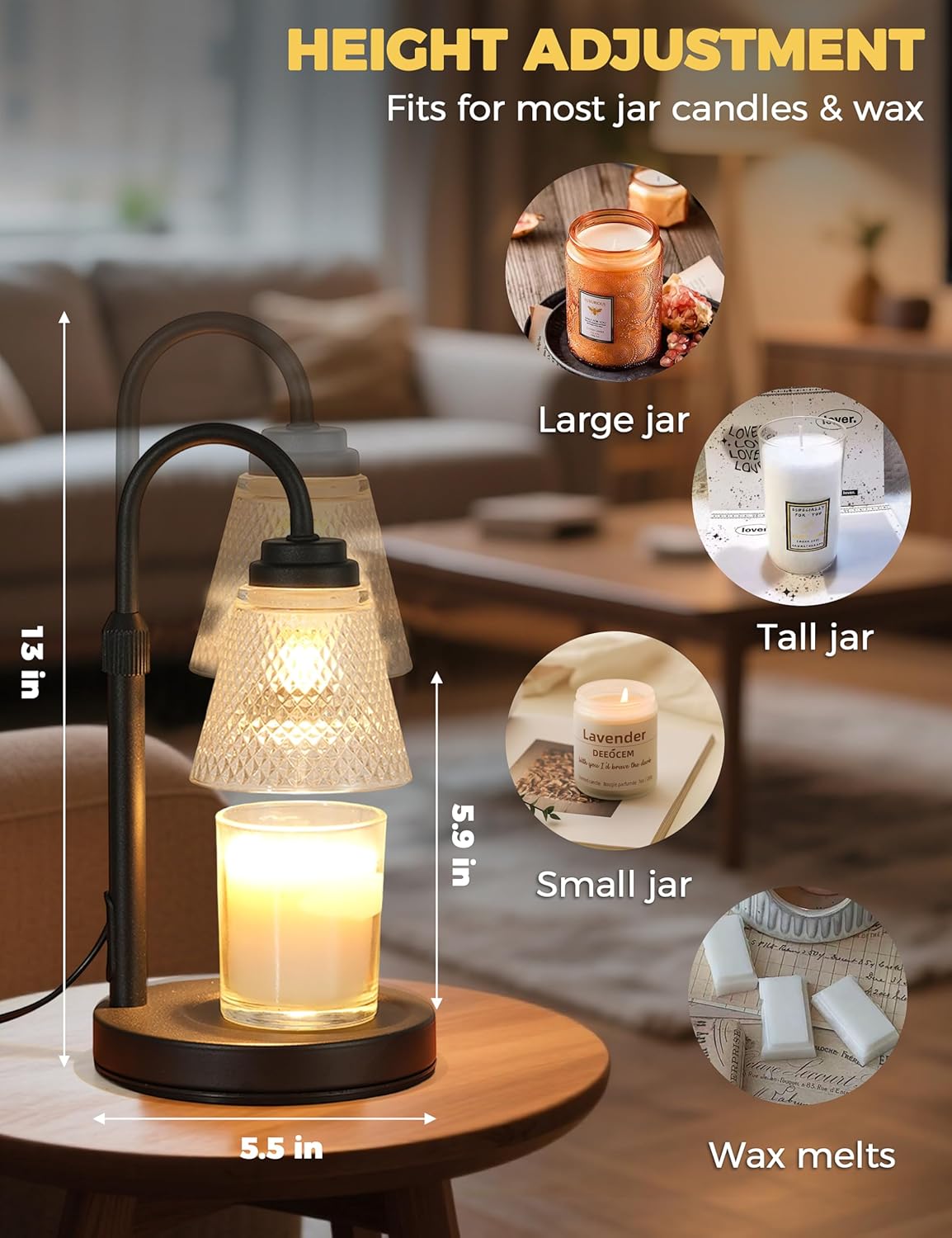 Skiennix Candle Warmer Lamp - Timer & Dimmer Feature | Perfect Birthday Gift for Mom & Friends