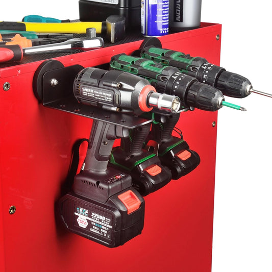 ULIBERMAGNET Power Tool Organizer - Heavy Duty 3-Slot Wall Mount Rack with Screwdriver Holder | Ideal for Garage & Workshop