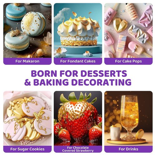 Edible Glitter by Halloween | Food-Grade Sparkling Dust for Cupcakes, Cookies & Drinks - Purple