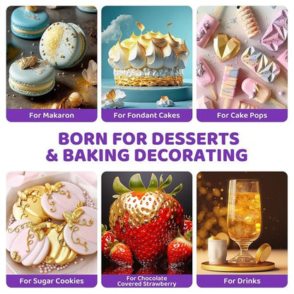 Edible Glitter by Halloween | Food-Grade Sparkling Dust for Cupcakes, Cookies & Drinks - Purple