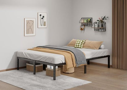 LUMUNANCE Full Size Metal Bed Frame - 14 Inch Heavy-Duty Platform with Underbed Storage | Easy Assembly, Noise-Free