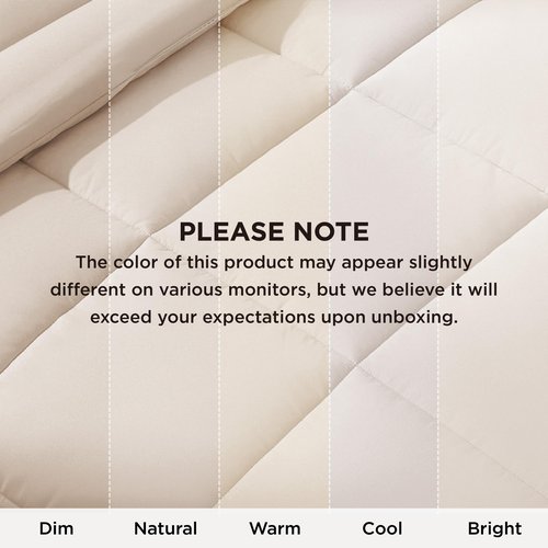 Bedsure Comforter Duvet Insert - Quilted Comforters Oversized King Size, All Season Duvet, GentleSoft Down Alternative Bedding, with 8 Tabs, Gifts for Women/Men, Beige, Oversized King 116 x 98 Inches
