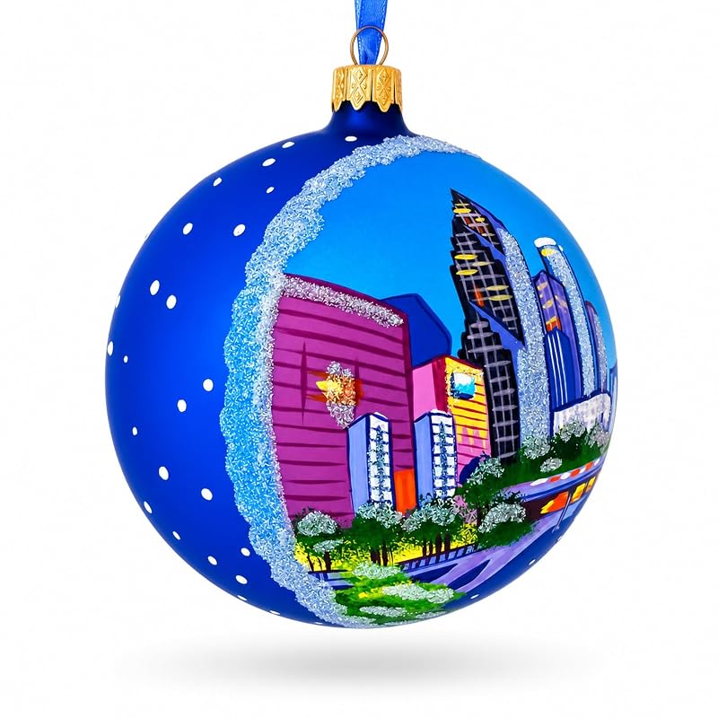4 Inch Glass Ball Christmas Ornament – Hand-Painted Ukrainian Artisan Decoration