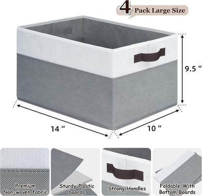 Criusia Home Organization Set - 4 Storage Baskets, 8 Storage Cubes & 12 Drawer Organizers | Complete 26-Piece Solution