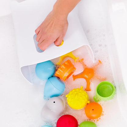 Ubbi Bath Toy Organizer - Freestanding Caddy with Removable Drying Rack for Toddlers | Gray