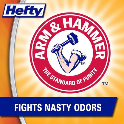 Hefty 4-Gallon Small Trash Bags - Flap Tie Design for Easy Closure | 30 Count Pack of 12