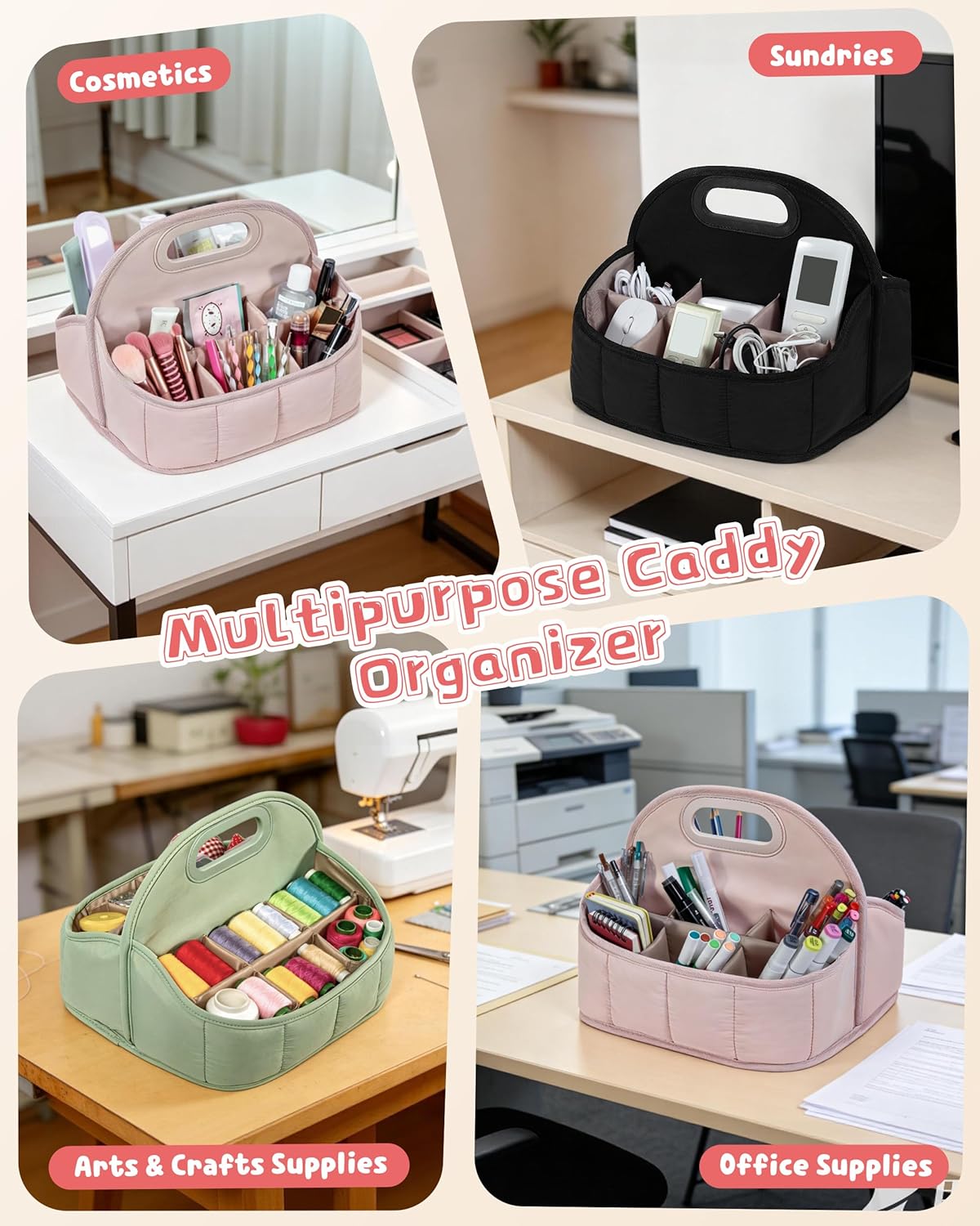 Rexmica Marker Organizer Case - Large Caddy Bag for 210-400 Markers | Versatile Storage for Art & Crafts