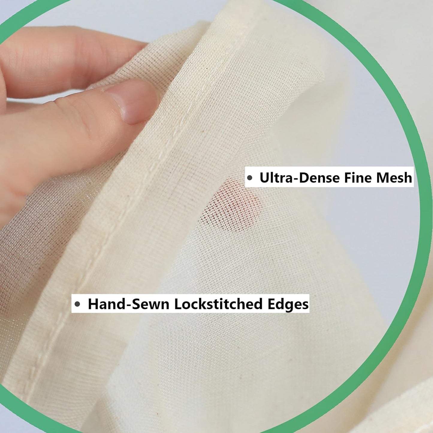 Organic Cheese Cloths - Grade 100 Extra Ultra Fine Mesh | 20x20 Inch, 6 Pack, 100% Unbleached Cotton for Straining & Cooking